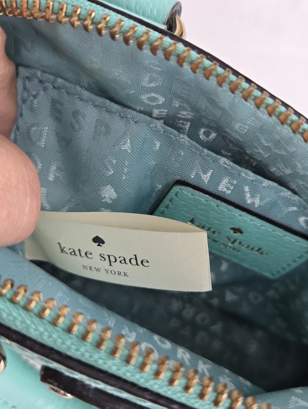 kate spade Mini Rachelle Wellesley-Tiffany Blue Crossbody with Gold Hardware - Picture 5 of 9